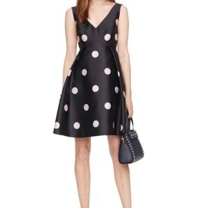 Kate Spade Black Dress with Pink Polka Dots